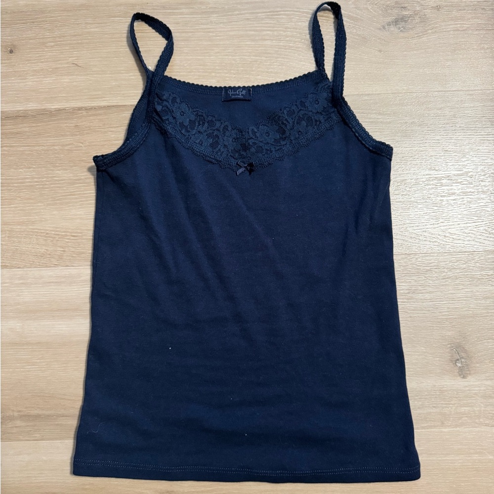 John Galt Black Lace Baby Tank